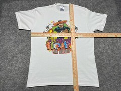 Vintage FIESTA San Antonio Sombrero Shirt White Medium Party mariachi Celebrate