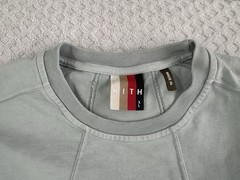 KITH Garment Dyed Paneled Tee T Shirt Light Indigo Blue Size XL SS20 Cotton