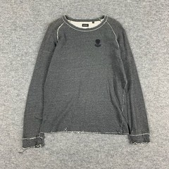 Diesel Mens Gray Long sleeves Inside out Washed Streatwear size S