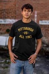 Pittsburgh Vs All Yinz Pennsylvania City PA Womens or Mens Crewneck T Shirt Tee