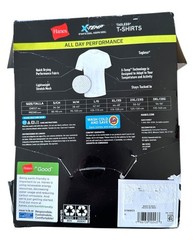 Hanes Men’s Undershirts T-Shirt Pack, 3-Pack X-Temp Moisture-Wicking Sz XL White