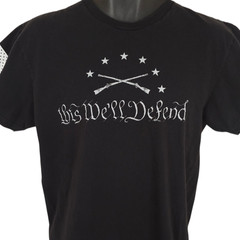 This We Will Defend T Shirt Mens Size Medium Black Grunt Style Military Militia