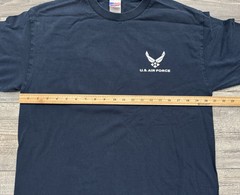 Vintage U.S. Air Force Shirt Mens Large Blue USA Murina Short Sleeve Military