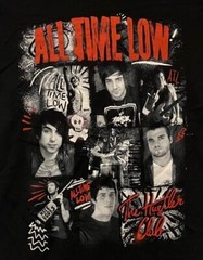 Brand-new Tultex Black ALL TIME LOW Band Graphic T-Shirt Medium
