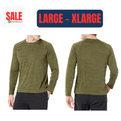 Men’s Swim Shirt UPF 50+ Long Sleeve Quick Dry Lightweight Swim Tee LARGE/X-LARG