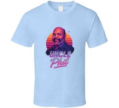 Uncle Phil Fresh Prince Of Belair Retro 80’s Neon Portrait Tv T Shirt
