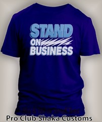 Men Navy Blue Stand on Business Tee Shirt Graphic Big Tall Small Pro Club Shaka