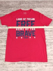 Patriotic Shirt Men’s XL Red Land of the Free Home of the Brave USA