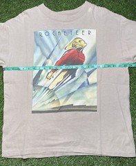 Vintage 90s Disney The Rocketeer Movie Promo Shirt Size XL Beige Made In USA