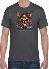 Adult DryBlend® T-Shirt – ( EAGLE SKULL RIDES – BIKER / CHOPPER)