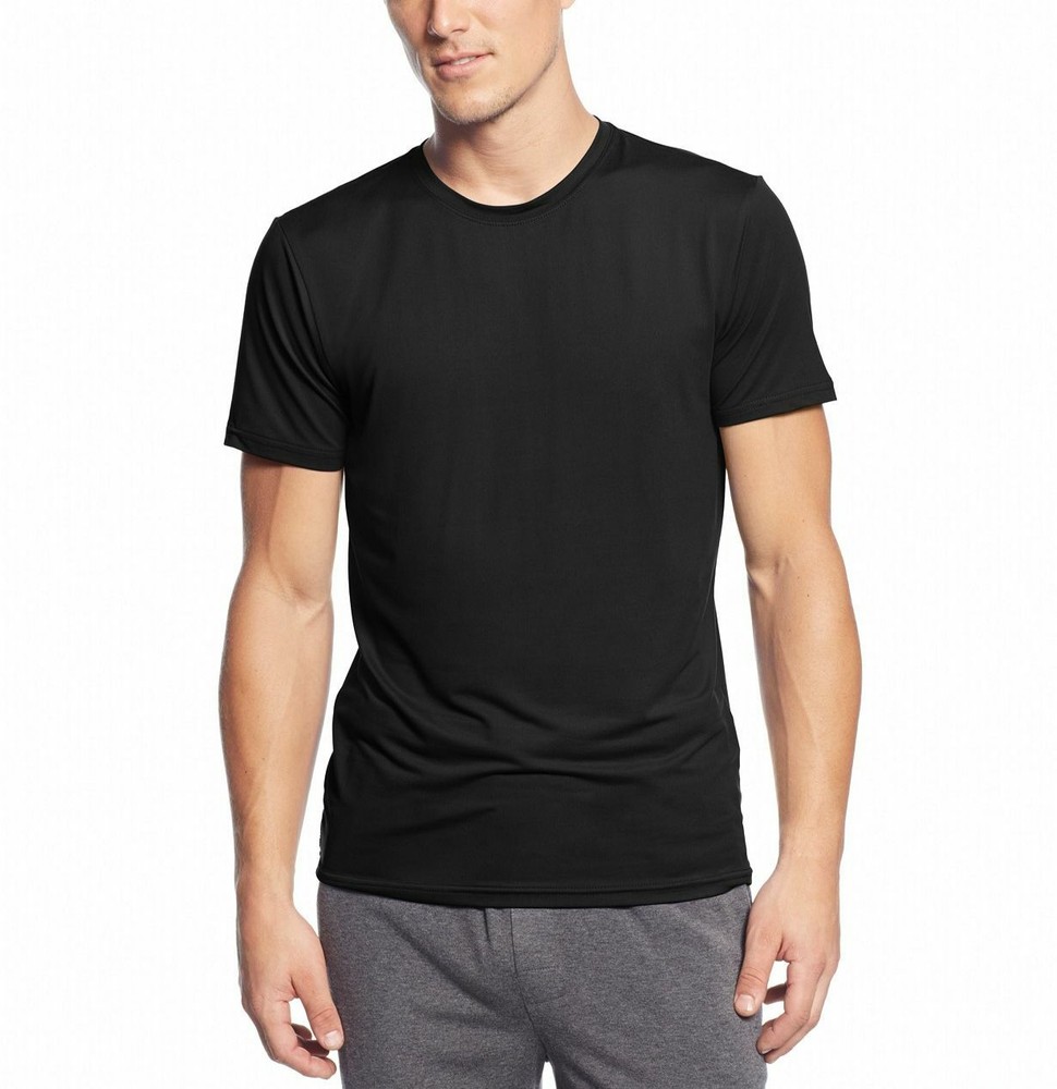 $100 Top Tee Men’S Black Short-Sleeve T-Shirt Cotton Crew-Neck Undershirt Size L