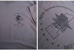 Navy Seals Black Squadron Devgru Silk Screened T-Shirt Gray Large US 6oz