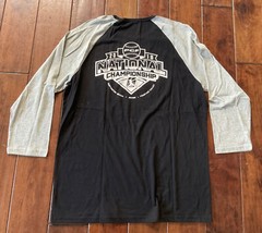 Men’s Large Black Gray 3/4 Sleeve Shirt Softball National Championship 2018 New