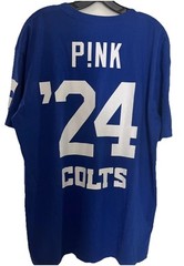 P!NK Pink Alecia Moore Concert TShirt ’24 Summer Carnival Colts Mens XL Blue New