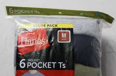 Hanes Men’s Soft Breathable 6 Pack T Shirts BM7 Multicolor Medium