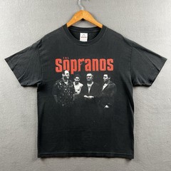 Vintage The Sopranos Shirt Mens Large Black HBO TV Show Promo Tony Soprano