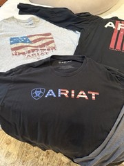 Ariat Men’s Gray Long Sleeve Graphic Logo Crew Neck T-Shirt Size XXL