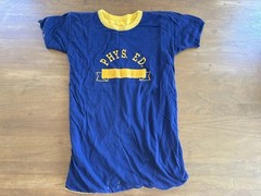 Physical Education PE Johnstown Reversible Gym Uniform Vintage 60S T-Shirt Large