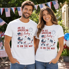 Patriotic Parent Pregnancy 4th of July T-Shirt