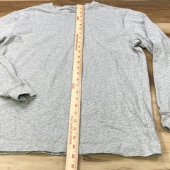 Lands’ End Super-T Shirt Men Medium Tall Minimalist 100% Cotton Gray Long Sleeve