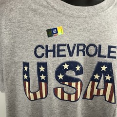 Chevrolet Chevy USA 1 American Flag Pickup Truck Gray T-Shirt