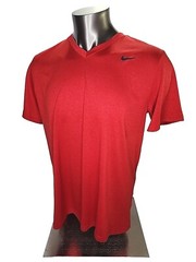 Nike T-Shirt Sz L Dri Fit 718839-687 Anti Odor Red Black Men’s