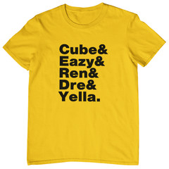 NWA BAND MEMBERS T-SHIRT – gangsta rap 2-pac snoop dre cube dr hip-hop music mc