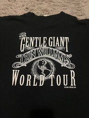 Size XL 1999 Don Williams The Gentle Giant World Tour Black T-Shirt Tee WCW Tag