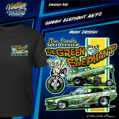 Green Elephant AA/FC Vintage style T-Shirt (341) T-Shirt