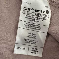 Carhartt Mens K231 Workwear XLT Tall Gray Long-Sleeve Graphic Logo T-Shirt