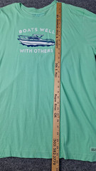 Life is Good “Boats Well With Others” Men’s Size XXL Green Short Sleeve T Shirt