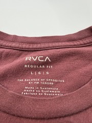 RVCA Shirt Mens Large Red Sunset Wave Logo Graphic Tee Tagless Surf Beach
