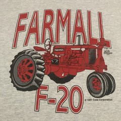 Vintage Farmall F-20 Tractor 1991 T-shirt 2XL Single Stitch Made in USA