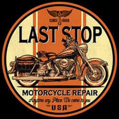 Adult DryBlend® T-Shirt – ( LAST STOP – BIKER / CHOPPER)
