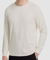 Theory Men’s Ivory Essential Crewneck Long Sleeve T-Shirt Size L