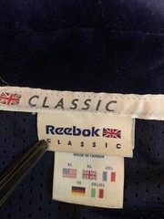 Reebok Classic Men’s Vintage Retro velvet like blue button down shirt top