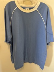 Vintage Foot Locker 2XL Blue Shirt Cotton Raglan Contrast Collar Y2K Streetwear