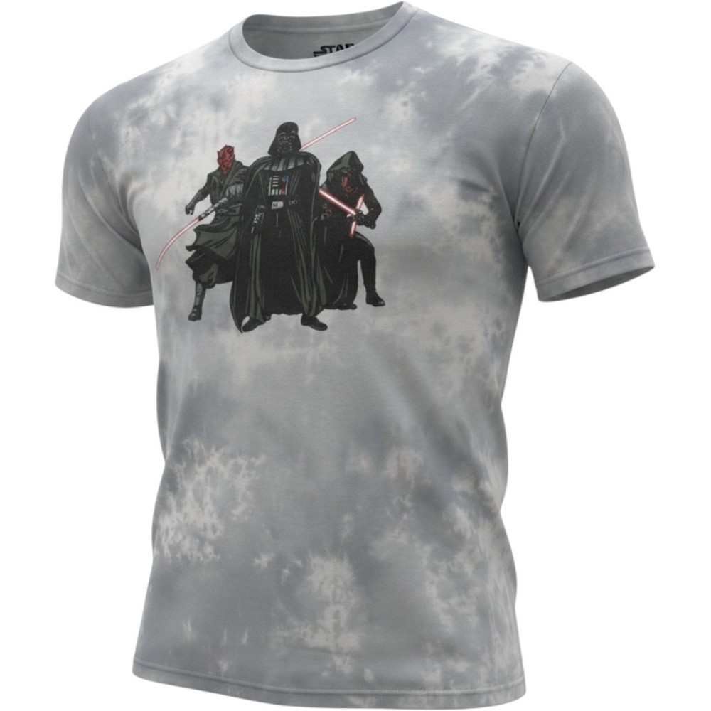 Star Wars The Dark Side Tie Dye Shirt Mens Large Darth Vader Maul Kylo Ren Grey