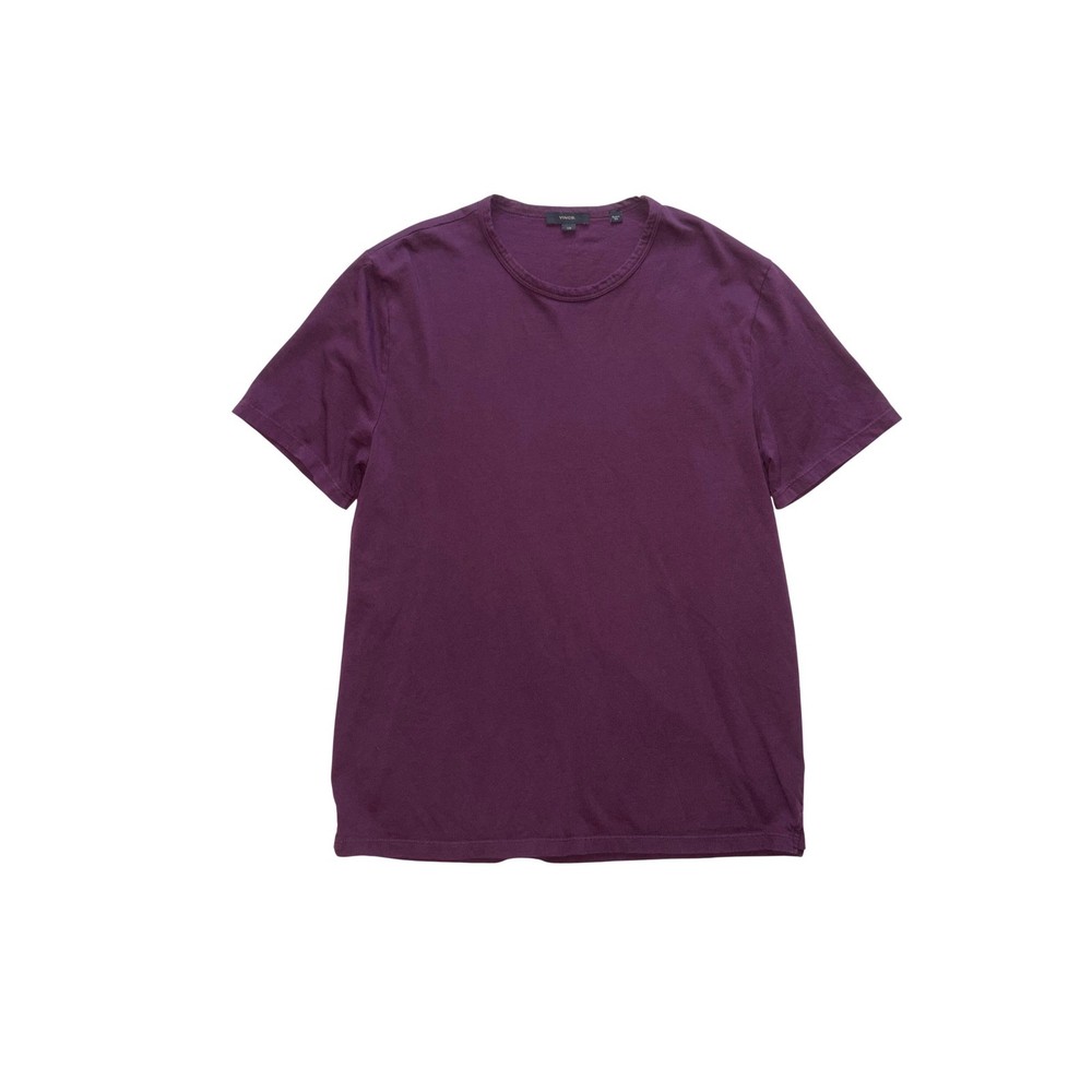 VINCE T Shirt Mens Large Purple Cotton Crew Neck Made in USA Tee
