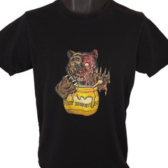 Grizzly Bear T Shirt Mens Size Medium Black Honeypot Honey Pot Horror Attack
