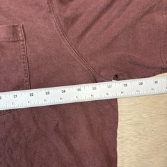 Duluth Trading Co Mens 2XL Longtail T Relaxed Fit Burgundy Pocket T Shirt