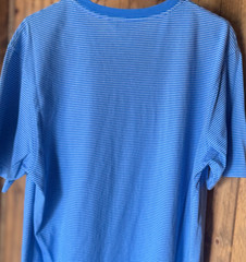 Brooks Brothers Golden Fleece Striped Pocket Tee Shirt Mens Large L Blue EUC