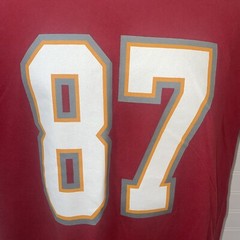 Rob Gronkowski #87 Tampa Bay Shirt Men Large Red Double Sided RN#90836 Bucs