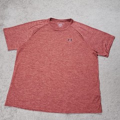 Under Armour The Tech Tee Training Shirt Men 4XL Red Heather Short Sleeve Active