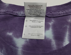 New Tie Dye Men’s T-Shirt Purple Blue Adult Large Multicolor Summer Spiral