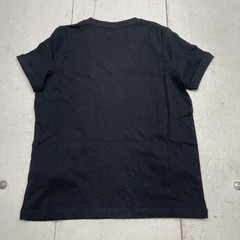 Kappa Maglietta Shirt Mens XS Black V-Neck Logo Tee Cotton Regular Fit Casual
