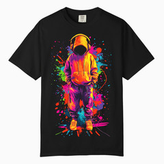 Mens Neon Hip Hop Urban Tee Shirt, Comfort Colors T Shirt, Unisex Streetwear Tee