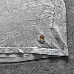 Carhartt Shirt Mens Large Gray Plain Logo Tagless Workwear Basic Tee Casual
