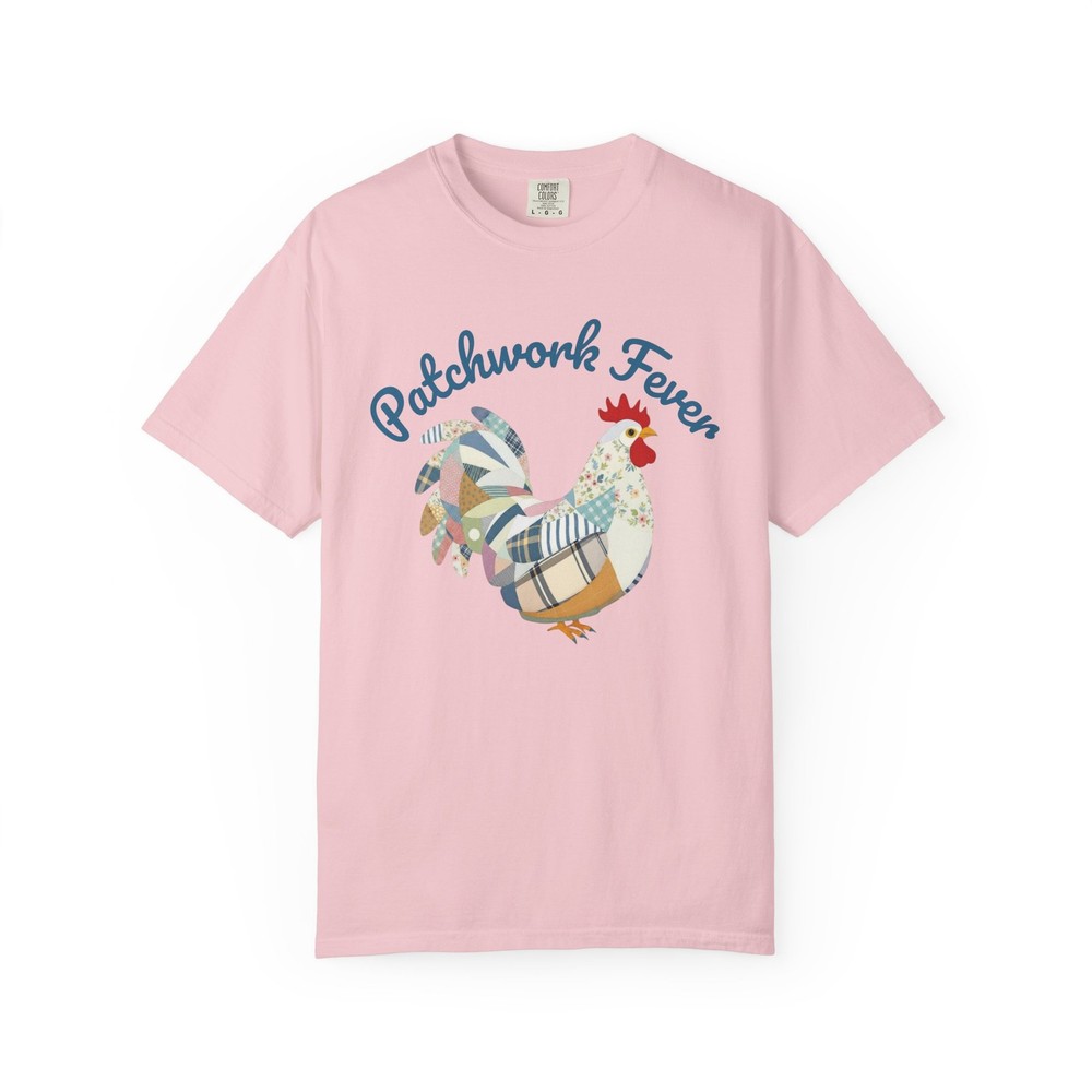 Chicken Humor T-Shirt Comfort Colors Premium Tee Farm Patchwork CottageCore