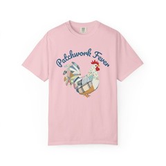 Chicken Humor T-Shirt Comfort Colors Premium Tee Farm Patchwork CottageCore